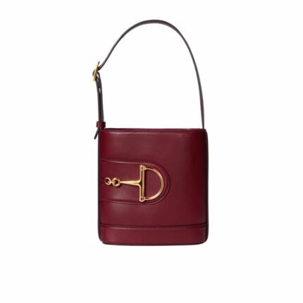 Gucci 73 Small Bucket Bag Rosso Ancora Red Smooth Leather 20Cm 833665 Aaec2 6207
