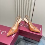 Gucci Women’s Horsebit Pump Gg Leather Light Brown 792065 Aaegj 2712 - Image 3