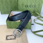 Gucci Signature Leather Belt Black 411924 Cwc1N 1000 - Image 4