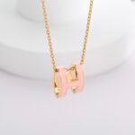 Hermes Mini Pop H Pendant Light Pink And Gold H147992Fof2 - Image 3