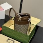 Gucci Horsebit 1955 Small Bucket Bag Brown 18Cm - Image 6