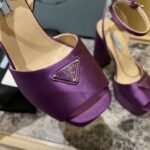 Prada High Heeled Satin Sandals Violet 1Xp48B 049 F0030 F 135 - Image 5