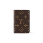 Louis Vuitton Pocket Organizer Monogram Wallet Brown M60502 10Cm