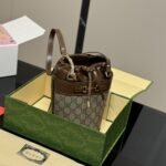 Gucci Horsebit 1955 Small Bucket Bag Brown 18Cm - Image 7