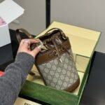 Gucci Horsebit 1955 Small Bucket Bag Brown 18Cm - Image 8
