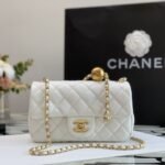 Chanel Mini Flap Bag With Pearls White 20Cm As1787 B02916 10601 - Image 3