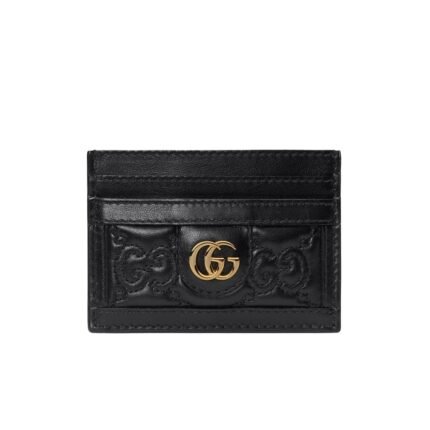 Gucci Gg Matelassé Card Case Black 10Cm 723790 Um8Ig 1000