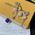 Louis Vuitton Midnight Pearl Earrings Palladium M02888 - Image 3