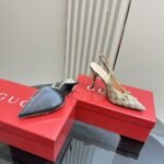 Gucci Women’s Horsebit Pump Gg Canvas Beige And Dark Brown 812176 Fad21 2549 - Image 5