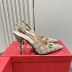 Gucci Women’s Horsebit Pump Gg Canvas Beige And Dark Brown 812176 Fad21 2549 - Image 4