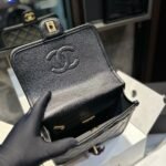 Chanel Grained Shiny And Gold Tone Metal Backpack Black 22Cm As5715 B21400 94305 - Image 6