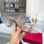 Valentino Garavani Rockstud Slider Sandal In Beige 2W0S0C47Ngu V6L - Image 2