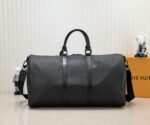 Louis Vuitton Keepall Bandoulière 50 Black M21420 - Image 7