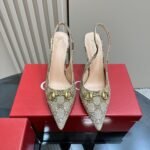 Gucci Women’s Horsebit Pump Gg Canvas Beige And Dark Brown 812176 Fad21 2549 - Image 2