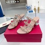 Valentino Garavani Rockstud Slider Sandal In Beige 2W0S0C47Ngu V6L - Image 4
