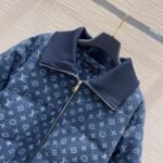 Louis Vuitton Monogram Blue Denim Bomber Jacket - Image 3