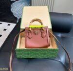 Gucci Diana Mini Tote Brown Bag 20Cm