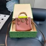 Gucci Diana Mini Tote Brown Bag 20Cm
