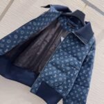 Louis Vuitton Monogram Blue Denim Bomber Jacket - Image 6