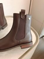 Chanel Ankle Boots With Elastic Side Panels Brown - Image 5