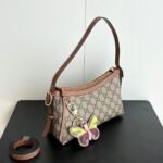 Gucci Gg Emblem Medium Shoulder Bag Beige And Dark Brown 22Cm 847449 Fad6L 9758 - Image 3
