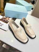 Prada Patent Leather Loafers Nude - Image 2