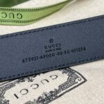 Gucci Belt With Interlocking G Detail Black Leather 35Mm ‎673921 Ap00G 1000 - Image 6