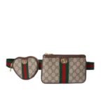 Gucci Ophidia Heart Utility Belt Beige Ebony Gg Supreme 20Cm 698805 96Iwg 8745Gg