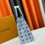 Louis Vuitton By The Pool On The Go PM Tote Bag Blue 34Cm - Image 4