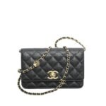 Chanel Wallet With Strap Black 19Cm Ap3580 B14320 94305
