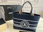 Chanel Denim Shopping Tote Blue 34Cm - Image 4