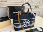 Chanel Denim Shopping Tote Blue 34Cm - Image 5