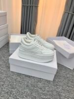 Celine Block Sneaker With Wedge Outsole In Calfskin Optic White 346163338C01Op - Image 7