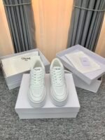 Celine Block Sneaker With Wedge Outsole In Calfskin Optic White 346163338C01Op - Image 5