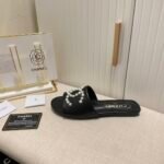 Chanel Cc Pearl Slippers Black - Image 8
