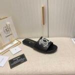 Chanel Cc Pearl Slippers Black - Image 10