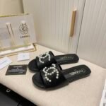 Chanel Cc Pearl Slippers Black - Image 9