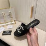 Chanel Cc Pearl Slippers Black - Image 2