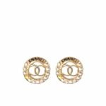 Chanel Cc Earrings Gold