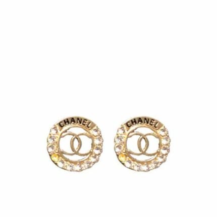 Chanel Cc Earrings Gold