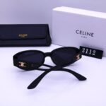 Celine Triomphe Hole Punch Sunglasses Black - Image 4