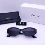 Celine Triomphe Hole Punch Sunglasses Black - Image 3