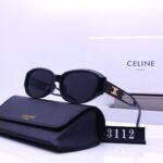 Celine Triomphe Hole Punch Sunglasses Black - Image 2