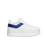 Celine Block Sneaker With Wedge In Calfskin Optic White Blue 346163338C01Ub