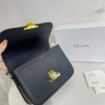 Celine Teen Triomphe Bag In Shiny Calfskin Black 18Cm 188423Bf438No - Image 3