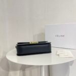 Celine Teen Triomphe Bag In Shiny Calfskin Black 18Cm 188423Bf438No - Image 6