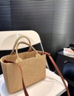 Celine Small Cabas Thais In Raffia And Calfskin Tan 27Cm 116302Ff7 04Lu - Image 8