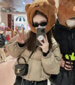 Celine Mini Besace Clea In Shiny Black 15Cm 10L063Etz 38No - Image 4