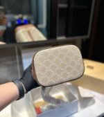 Celine Small Bucket Cuir Triomphe In Triomphe Canvas Grege 22Cm 191442Flc 02Gr - Image 6