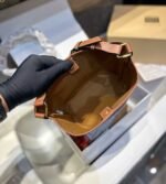 Celine Small Bucket Cuir Triomphe In Triomphe Canvas Grege 22Cm 191442Flc 02Gr - Image 9